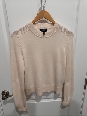 rag & bone Cream Cashmere Crew Sweater